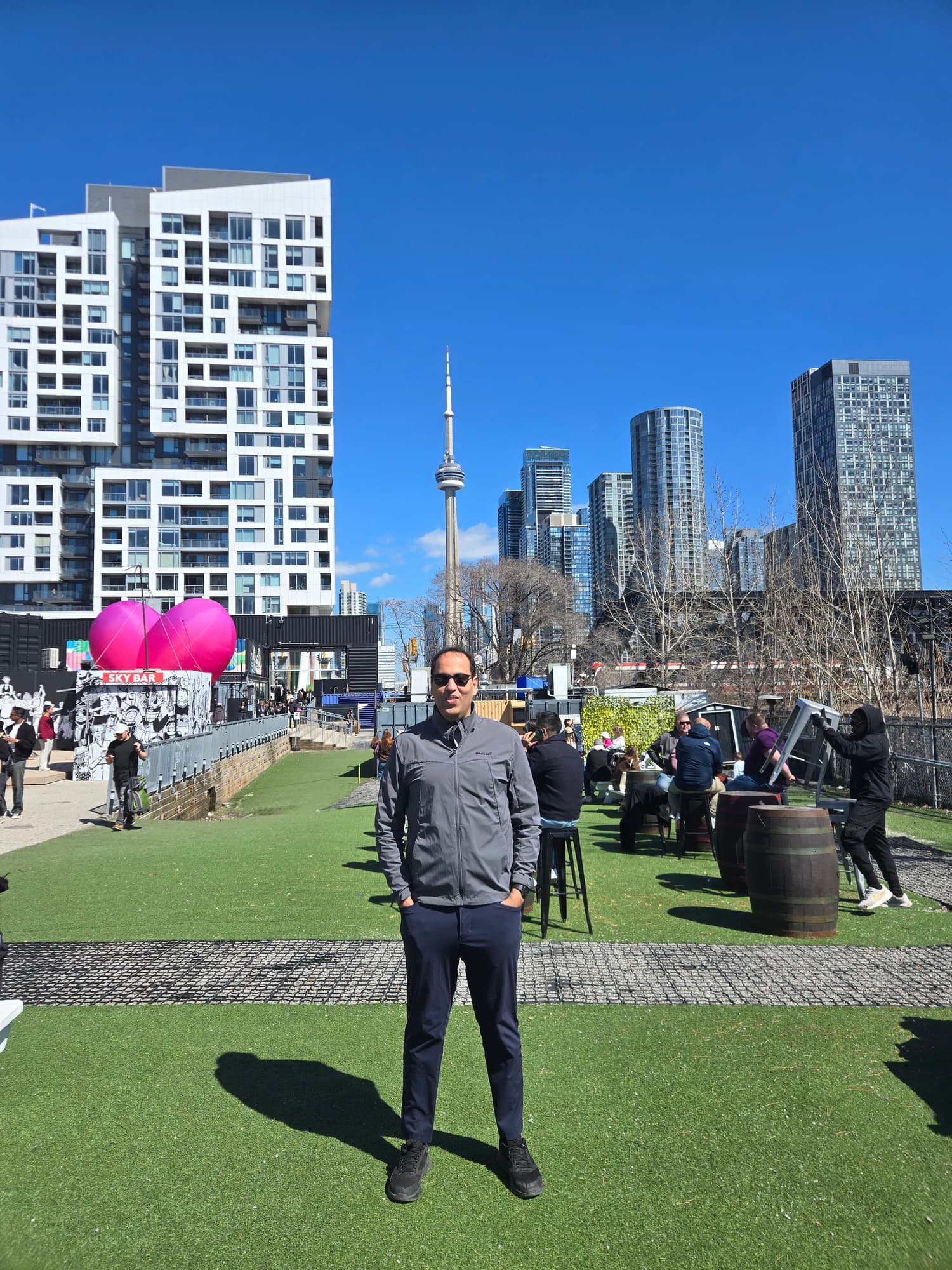 Parag in Toronto with the CN Tower in the background